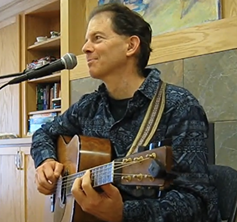 Dennis performing at local senior center