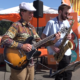 Dennis and sax player at National Buffalo Wing Festival