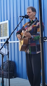 Dennis performing at winery