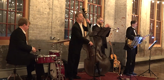jazz band in tuxedos performing on new years eve