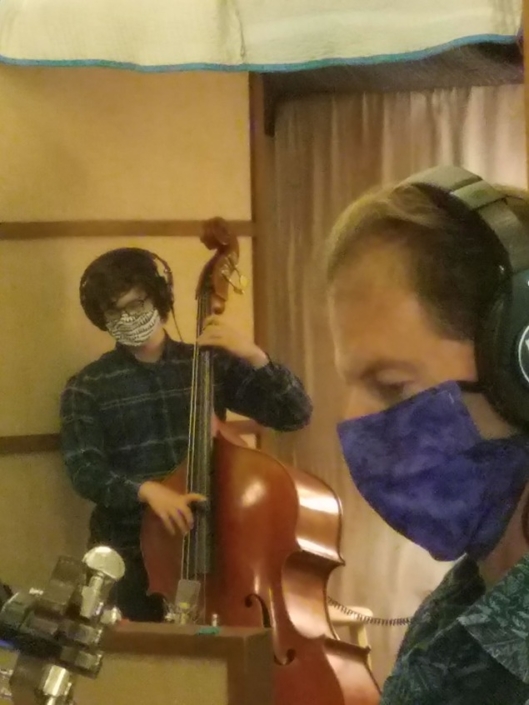 Dennis and August recording What Are the Odds album