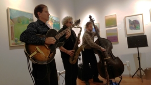 jazz trio at art gallery