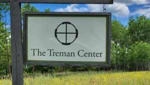 front sign at Treman Center