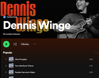 Dennis Winge Spotify page