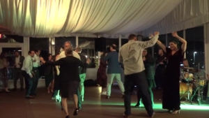 guests dancing at Greek Peak wedding