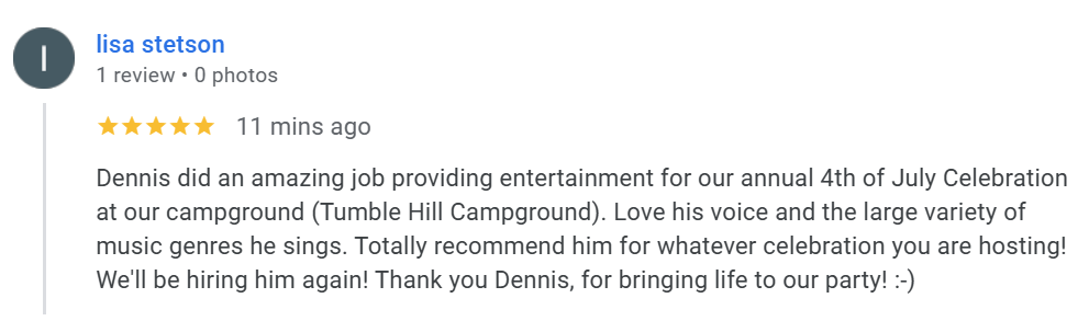 review from Tumble Hill Campground