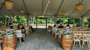 ceremony area at Trailwater Lodge