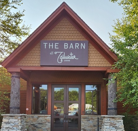 front of The Barn at Trailwater Lodge