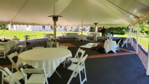 wedding tent seating at Geneva on the Lake