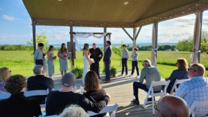 wedding ceremony at Zugibe Vineyards