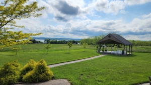 view of wedding gazebo at Zugibe Vineyards