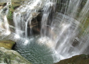 view of falls at Buttermilk Falls