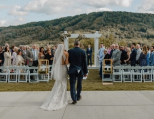 wedding ceremony at Greek Peak