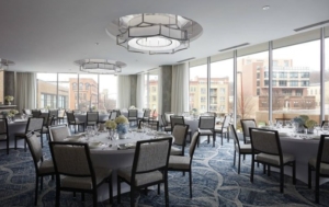 lounge seating at Ithaca Downtown Marriott hotel