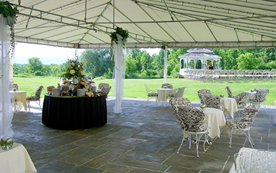 outdoor patio at La Tourelle