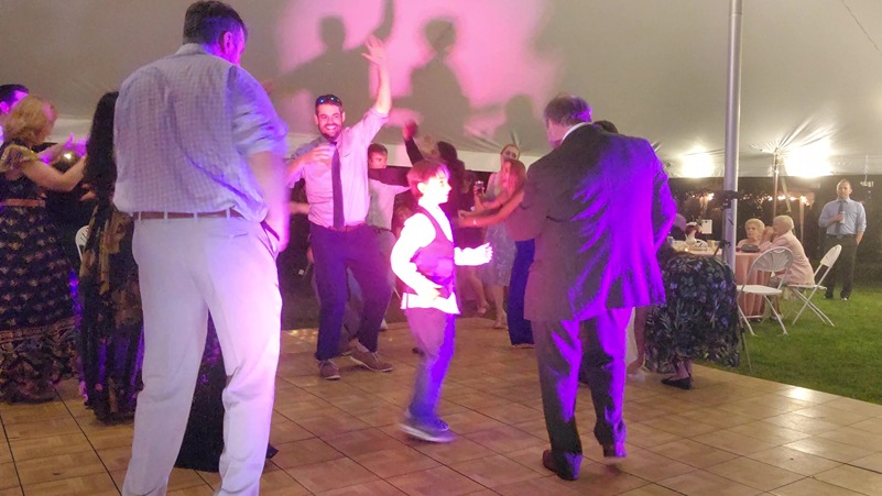 people dancing at salsa wedding