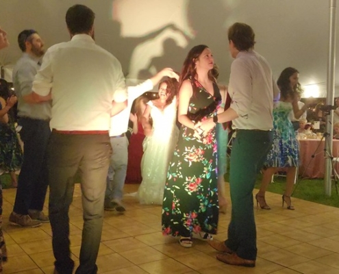 people dancing at salsa wedding