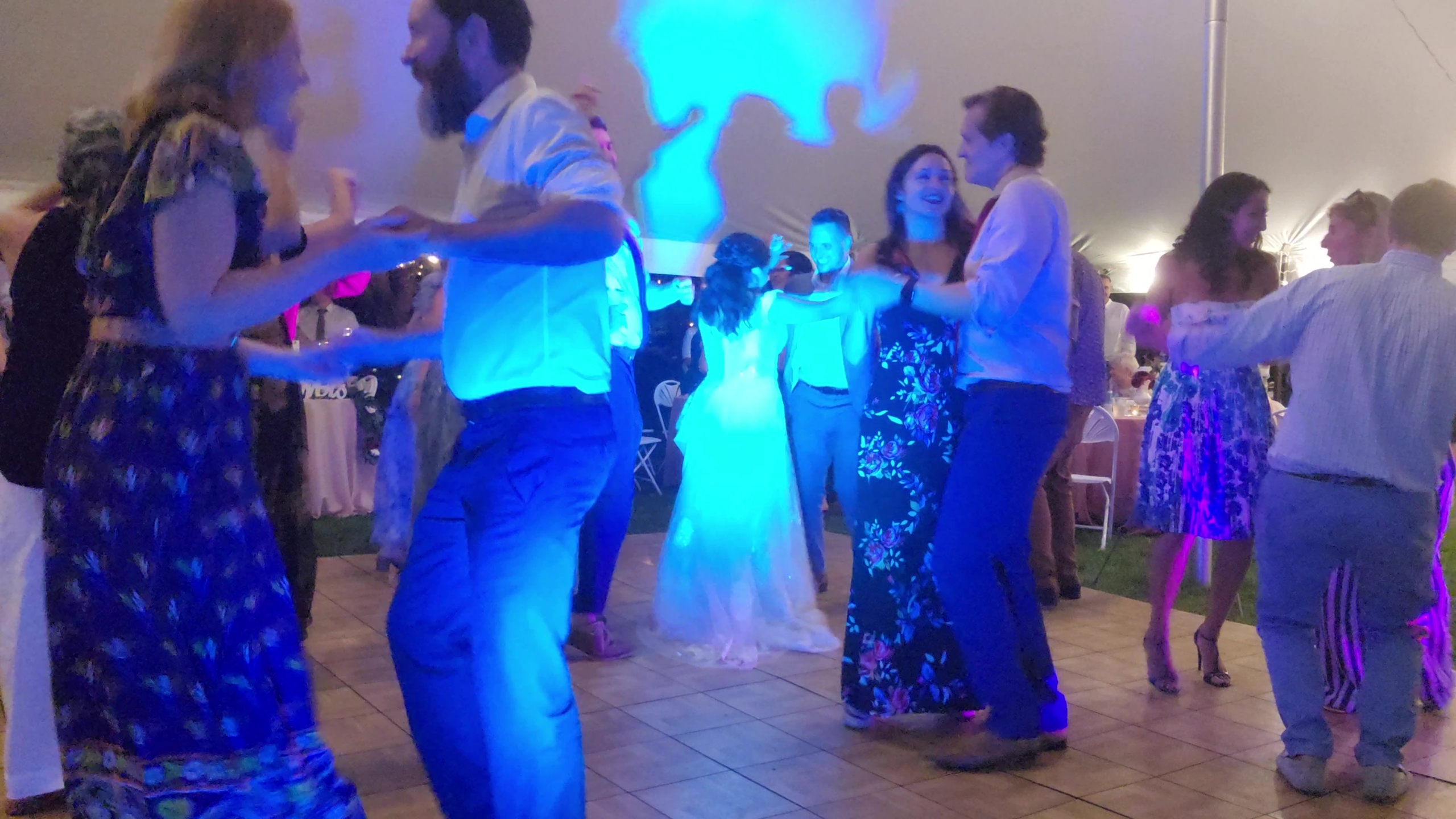 people dancing to Salsa Ithacana at wedding