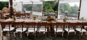 seating for wedding at Buttermilk Falls