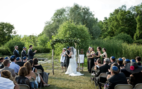 wedding ceremony at La Tourelle