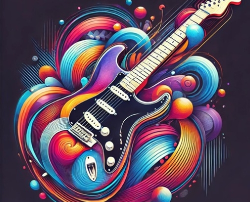 abstract electric guitar image