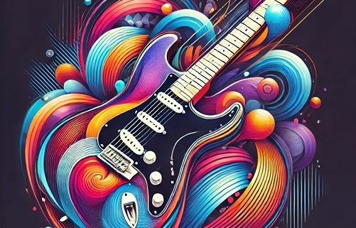 abstract electric guitar image