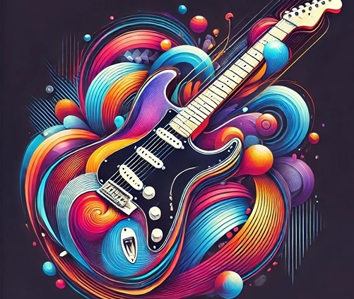 abstract electric guitar image