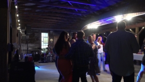 singalong at country wedding