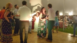 people dancing at mixed culture wedding