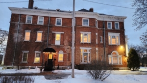 front of at Mansion on the James in Syracuse