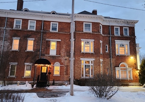 front of at Mansion on the James in Syracuse