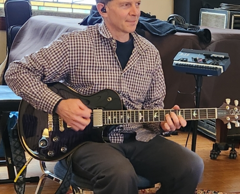 Dennis Winge, guitarist for Sunset Salsa