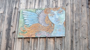 artwork on barn at Gratitude & Grace