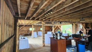 inside barn at Gratitude & Grace