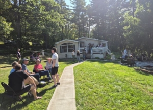 a scene from Dennis' farewell party before moving to Myrtle Beach