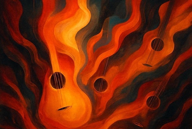 abstract drawing of doing creative versions of cover songs