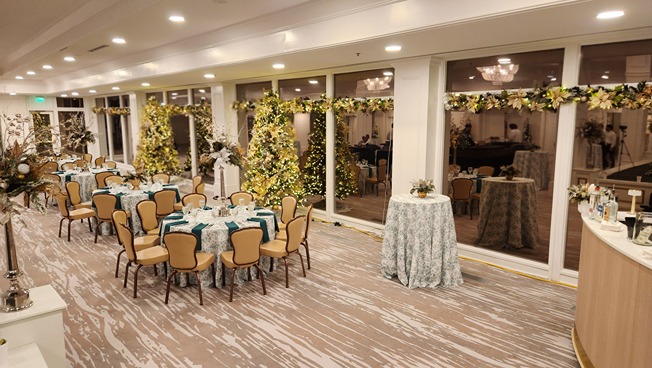 ballroom windows at Dunes Golf Club