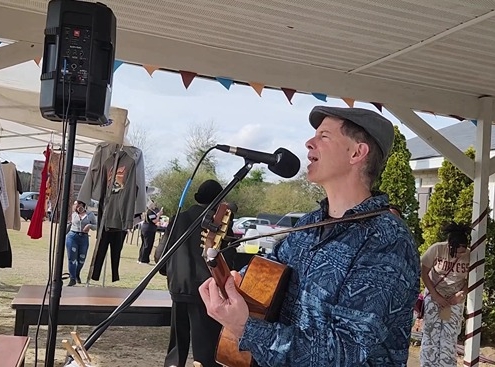 Dennis performing at festival near florence sc
