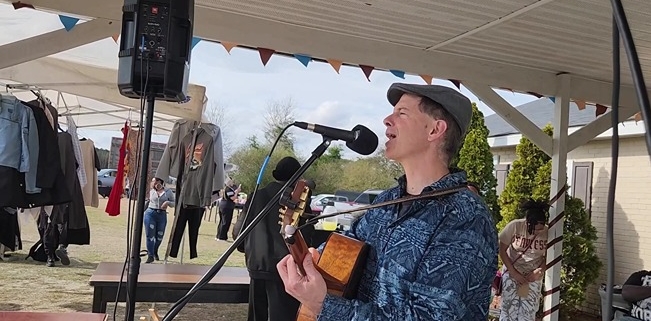 Dennis performing at festival near florence sc