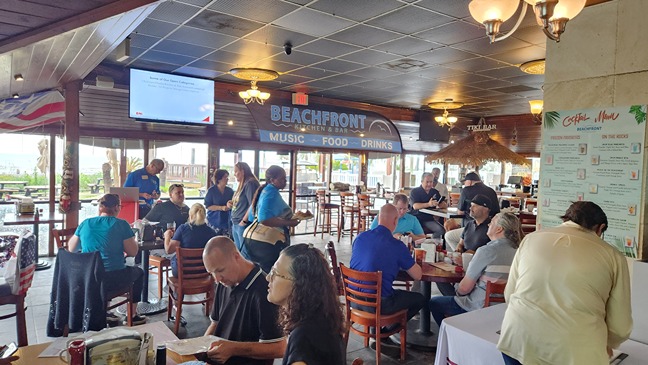 interior of beachfront kitchen & bar