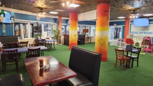 kids' play area at beachfront kitchen & bar