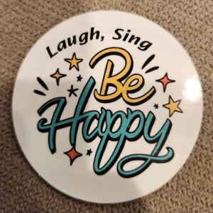 laugh, sing, be happy sticker
