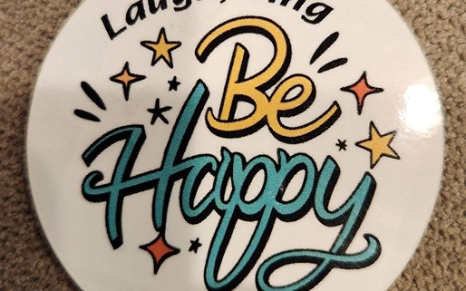 laugh, sing, be happy sticker