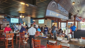 view from inside beachfront kitchen & bar