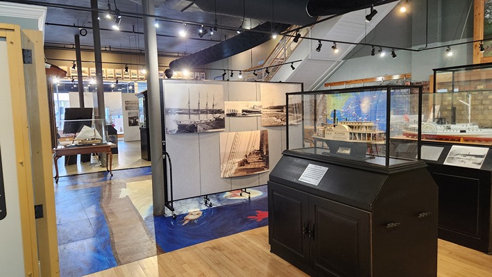 exhibit floor at Maritime Museum in Georgetown SC