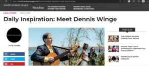 Dennis Winge featured article in South Carolina voyager