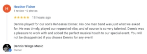 review for wedding rehearsal dinner
