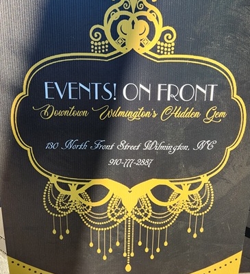 sign at events on front