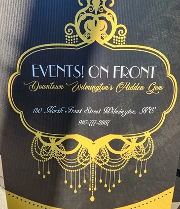 sign at events on front