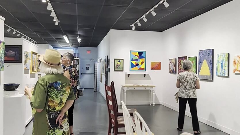 view from William H. Miller Studios during ArtWalk